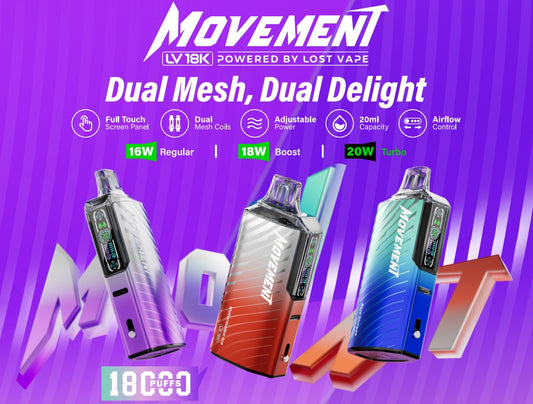 Lost Vape Movement 18k Disposable Vape (5/CTN)