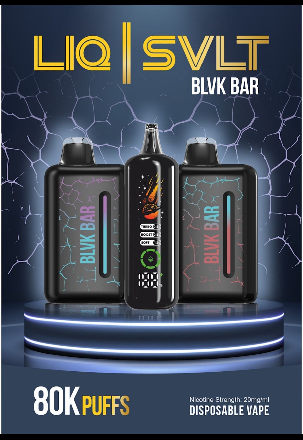 LIQ | SVLT - BLVK BAR 80K PUFFS - 4 (CTN)